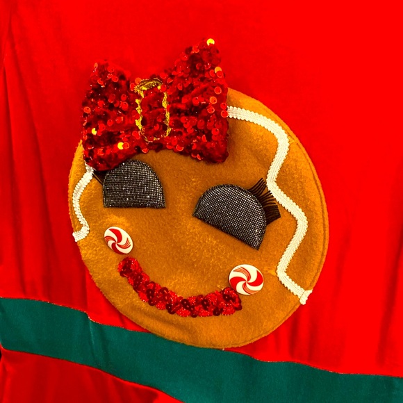 EUC [Eyeshadow] Gingerbread Cookie Girl Party Costume 3D Dress Women’s Sz Large - Picture 4 of 10